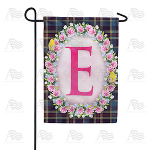 Burst Of Pink Monogram Double Sided Garden Flag