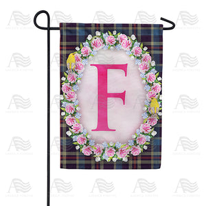 Burst Of Pink Monogram Double Sided Garden Flag