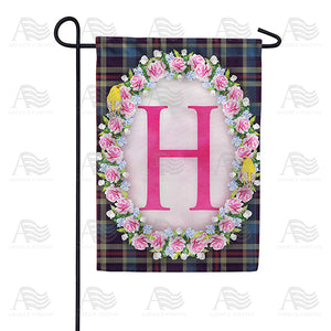 Burst Of Pink Monogram Double Sided Garden Flag