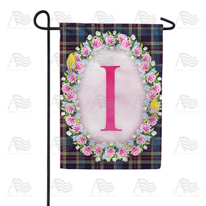 Burst Of Pink Monogram Double Sided Garden Flag