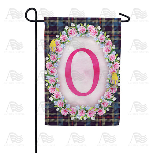 Burst Of Pink Monogram Double Sided Garden Flag