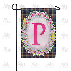 Burst Of Pink Monogram Double Sided Garden Flag