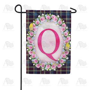 Burst Of Pink Monogram Double Sided Garden Flag
