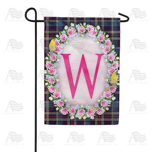 Burst Of Pink Monogram Double Sided Garden Flag