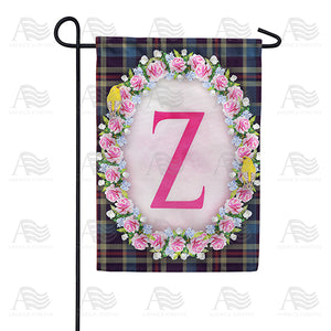 Burst Of Pink Monogram Double Sided Garden Flag