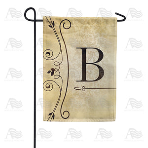 Fancy Scroll Monogram Double Sided Garden Flag