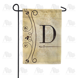 Fancy Scroll Monogram Double Sided Garden Flag