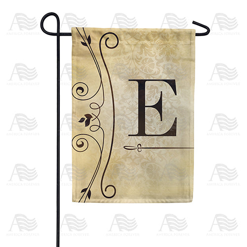 Fancy Scroll Monogram Double Sided Garden Flag
