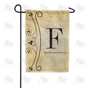 Fancy Scroll Monogram Double Sided Garden Flag