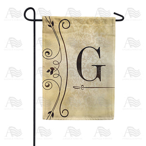 Fancy Scroll Monogram Double Sided Garden Flag