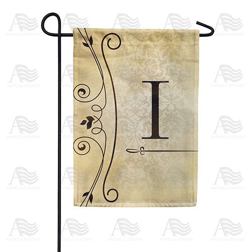 Fancy Scroll Monogram Double Sided Garden Flag