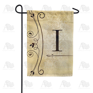 Fancy Scroll Monogram Double Sided Garden Flag