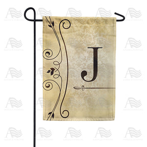 Fancy Scroll Monogram Double Sided Garden Flag