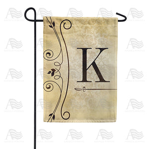 Fancy Scroll Monogram Double Sided Garden Flag