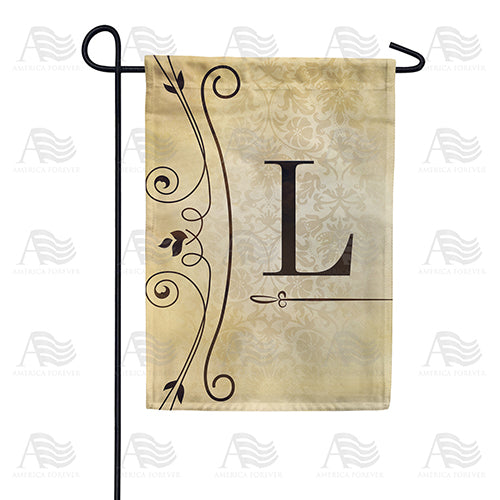 Fancy Scroll Monogram Double Sided Garden Flag