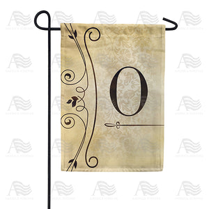 Fancy Scroll Monogram Double Sided Garden Flag