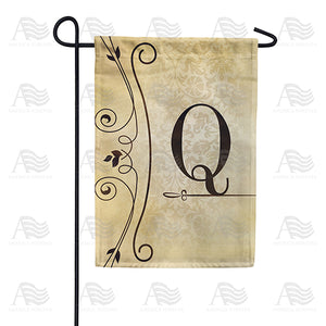 Fancy Scroll Monogram Double Sided Garden Flag