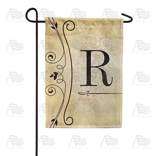Fancy Scroll Monogram Double Sided Garden Flag