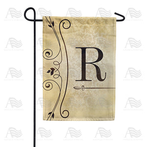 Fancy Scroll Monogram Double Sided Garden Flag