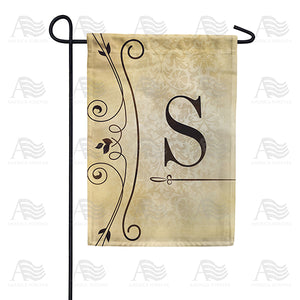Fancy Scroll Monogram Double Sided Garden Flag