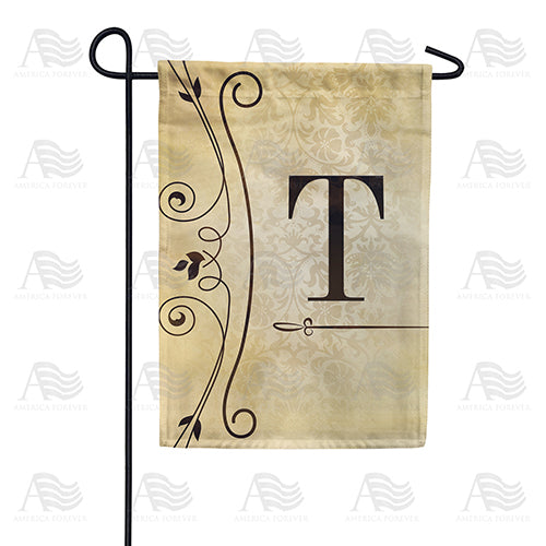 Fancy Scroll Monogram Double Sided Garden Flag
