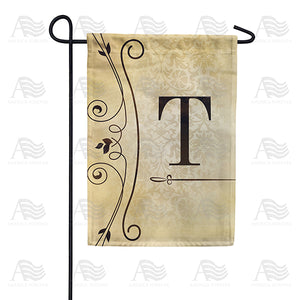 Fancy Scroll Monogram Double Sided Garden Flag