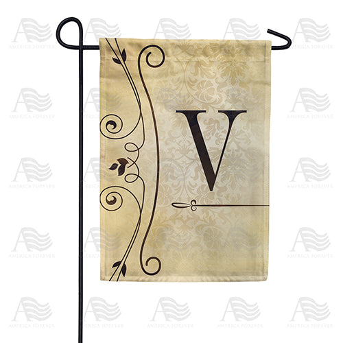 Fancy Scroll Monogram Double Sided Garden Flag