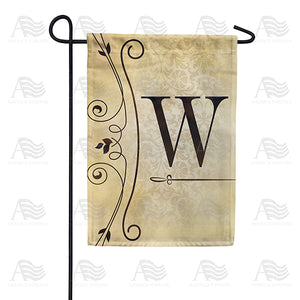 Fancy Scroll Monogram Double Sided Garden Flag