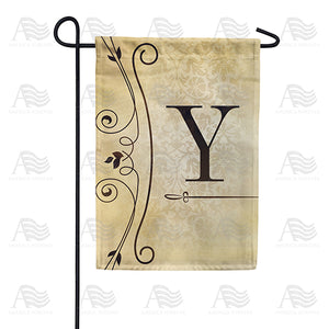 Fancy Scroll Monogram Double Sided Garden Flag