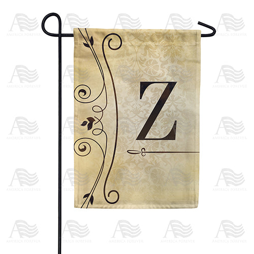 Fancy Scroll Monogram Double Sided Garden Flag