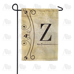 Fancy Scroll Monogram Double Sided Garden Flag