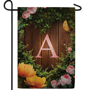 Garden Light Monogram Double Sided Garden Flag