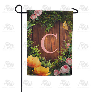 Garden Light Monogram Double Sided Garden Flag