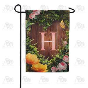 Garden Light Monogram Double Sided Garden Flag
