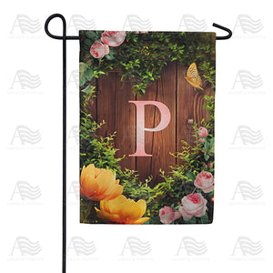 Garden Light Monogram Double Sided Garden Flag