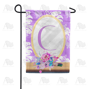 Purple Reflection Monogram Double Sided Garden Flag