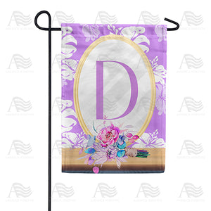Purple Reflection Monogram Double Sided Garden Flag