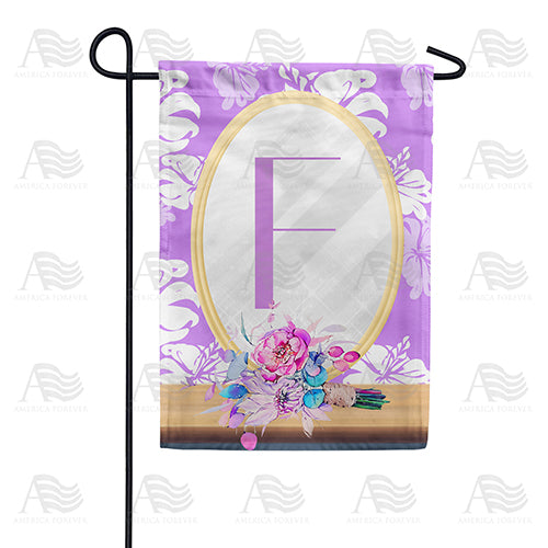 Purple Reflection Monogram Double Sided Garden Flag
