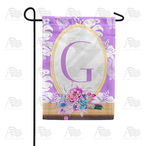 Purple Reflection Monogram Double Sided Garden Flag