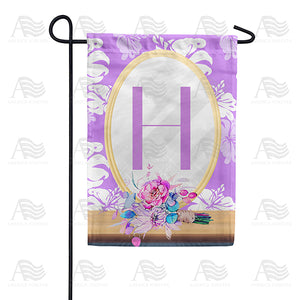 Purple Reflection Monogram Double Sided Garden Flag