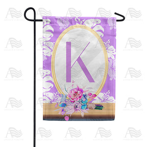 Purple Reflection Monogram Double Sided Garden Flag