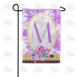 Purple Reflection Monogram Double Sided Garden Flag