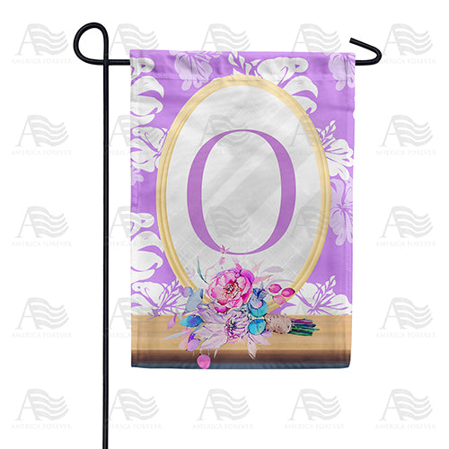 Purple Reflection Monogram Double Sided Garden Flag