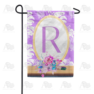 Purple Reflection Monogram Double Sided Garden Flag