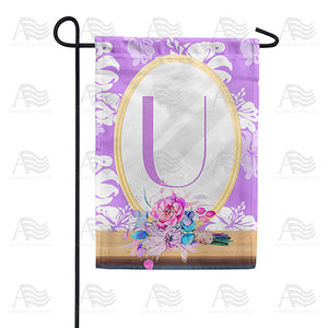 Purple Reflection Monogram Double Sided Garden Flag