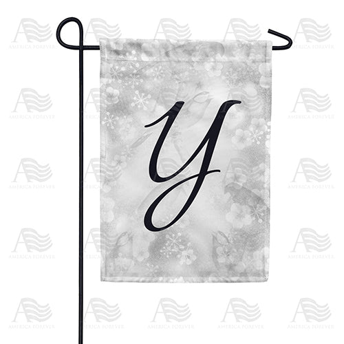 Bird Dreams Monogram Double Sided Garden Flag