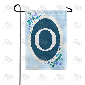 Dainty Blue Monogram Double Sided Garden Flag
