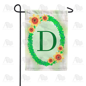 Green Ivy Monogram Double Sided Garden Flag