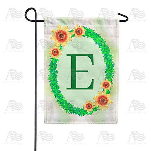 Green Ivy Monogram Double Sided Garden Flag