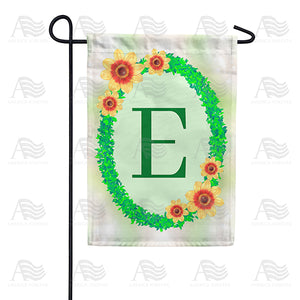 Green Ivy Monogram Double Sided Garden Flag